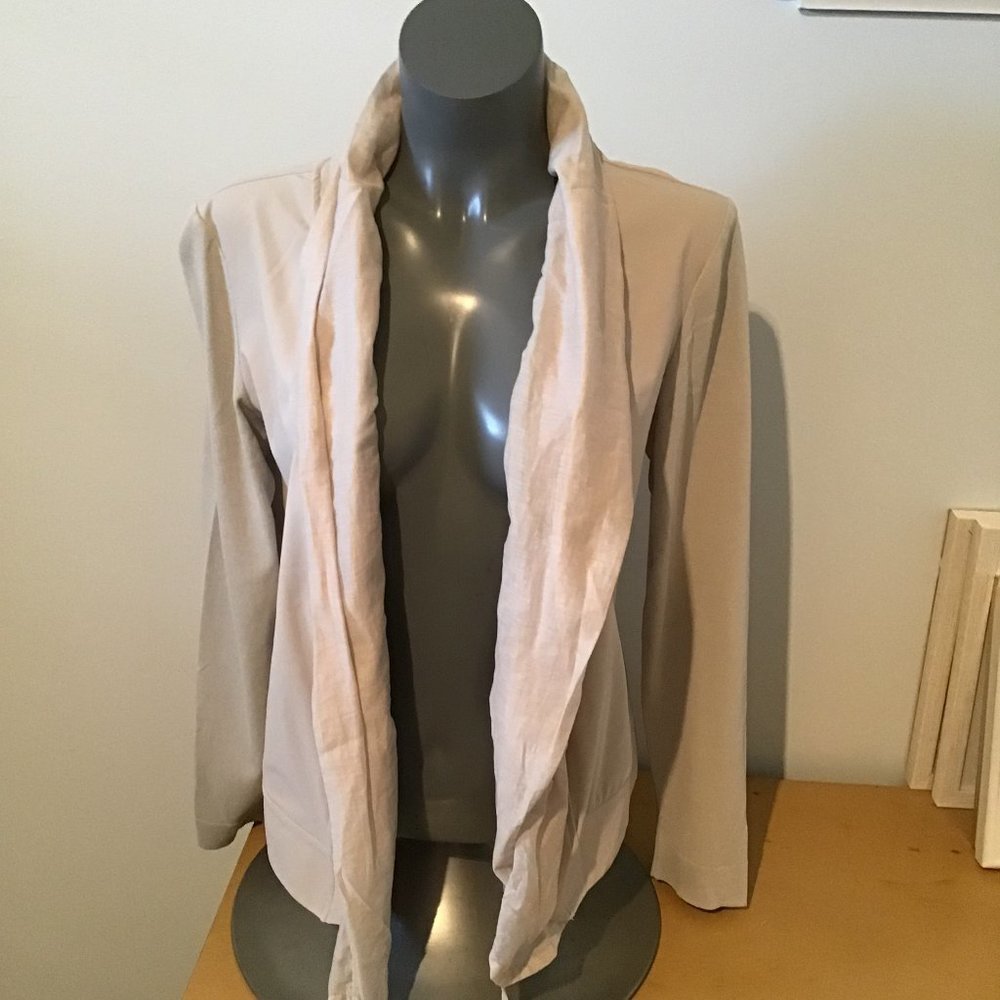 CREA Concept Long Seeve Open Front Jacket With Chiffon Detailing